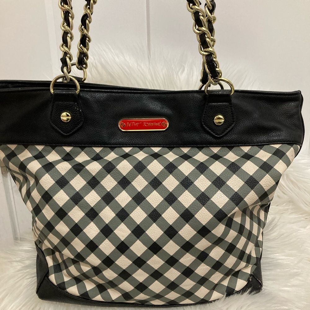 Betsey Johnson Betseyville Check Mate Bag - Picture 3 of 14